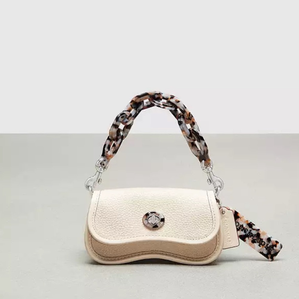 Coachtopia Beige Leather Mini Handbag